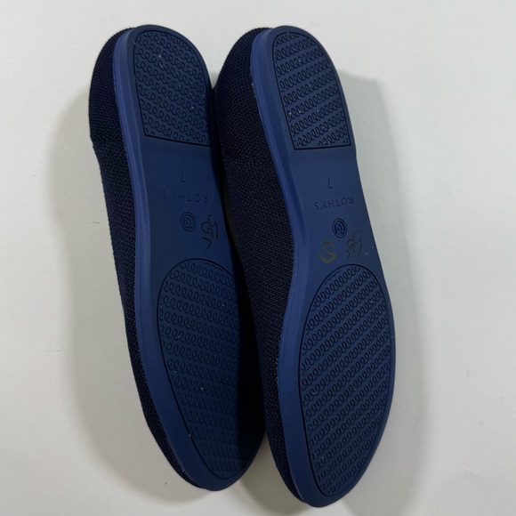 Rothys Knit Washable Ballet Flats Navy Blue Size 7 - Picture 3 of 9